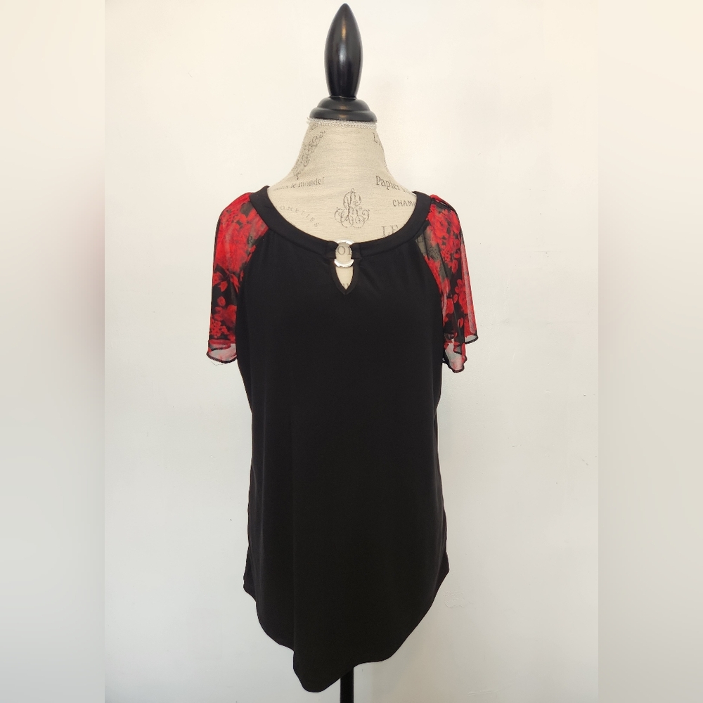 Women's Liz McCoy Black Red Shirt Size XL
